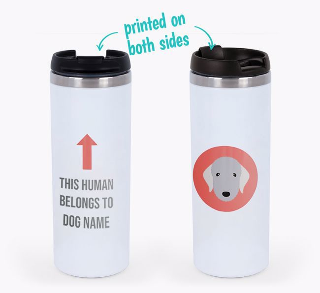 'This Human Belongs to...'  - Personalised Reusable Mug with Photo Upload